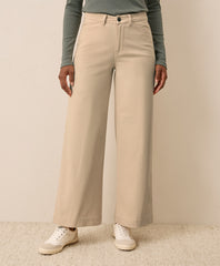Organic Stretch Twill Wide Leg Pant