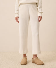 Organic Thermal Waffle Wide Leg Pant
