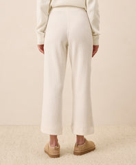 Organic Thermal Waffle Wide Leg Pant