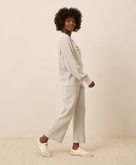Organic Thermal Waffle Wide Leg Pant