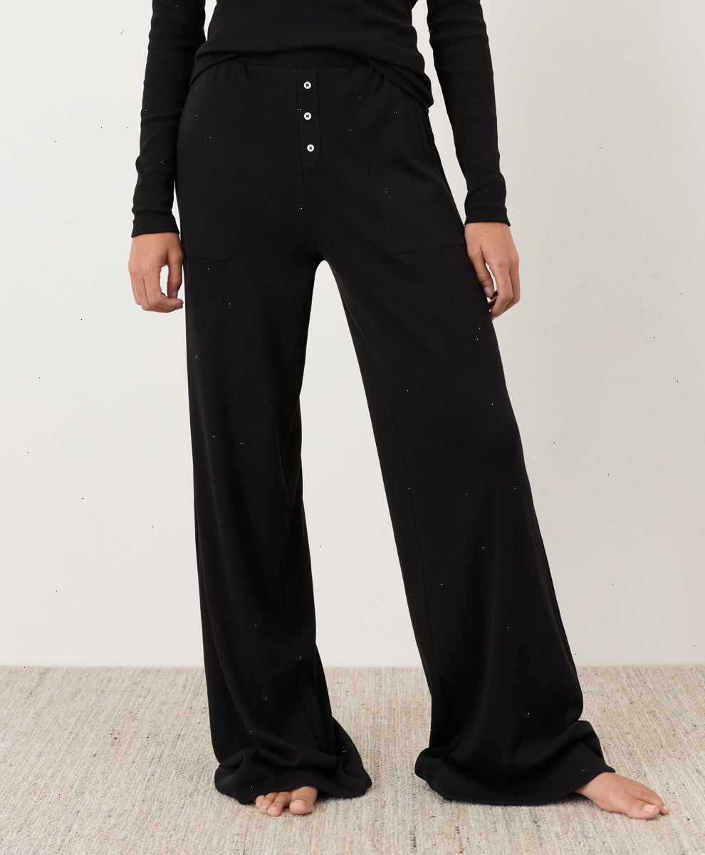 Organic Dream Rib Wide Leg Lounge Pant