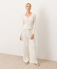 Organic Dream Rib Wide Leg Lounge Pant