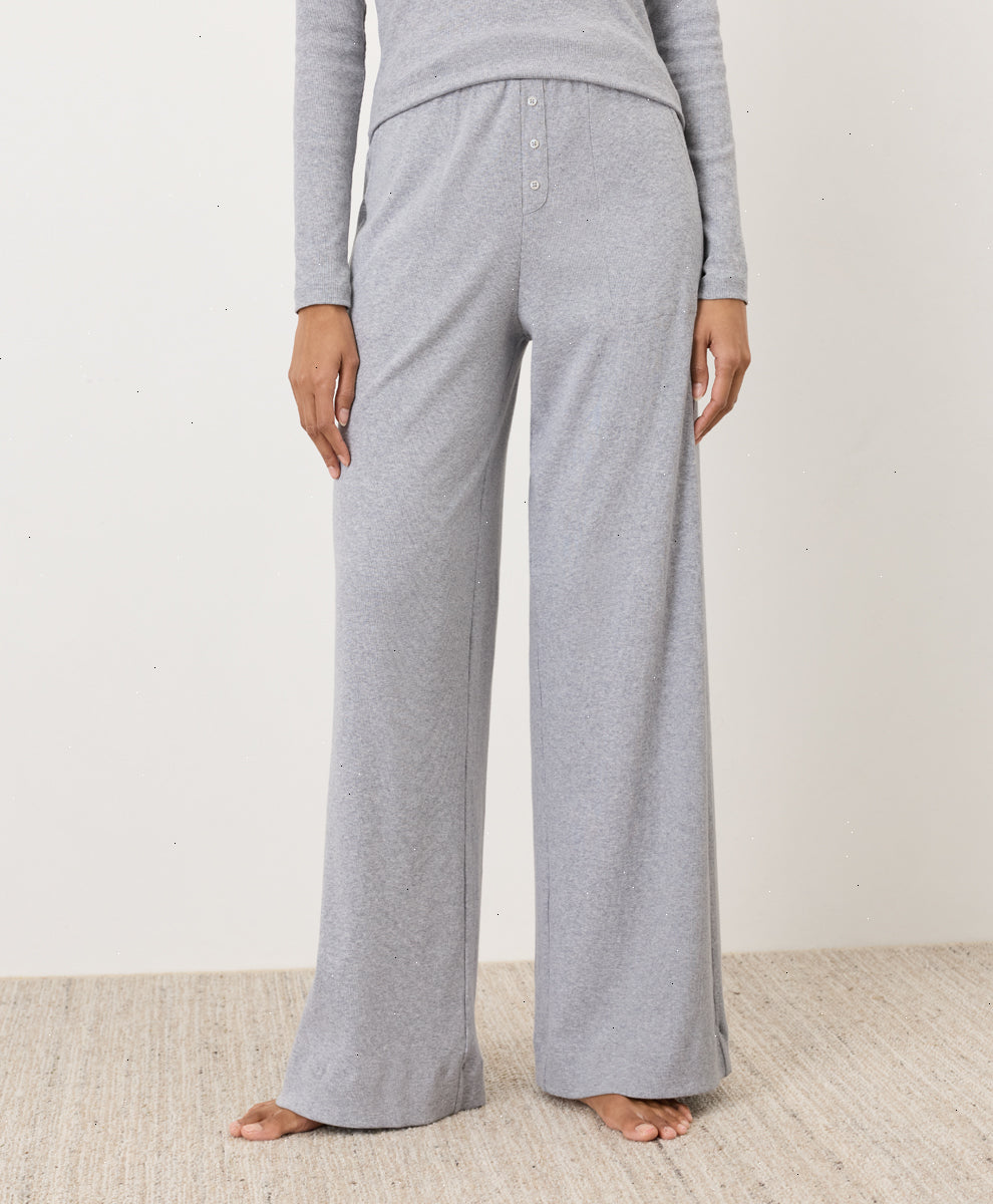 Organic Dream Rib Wide Leg Lounge Pant