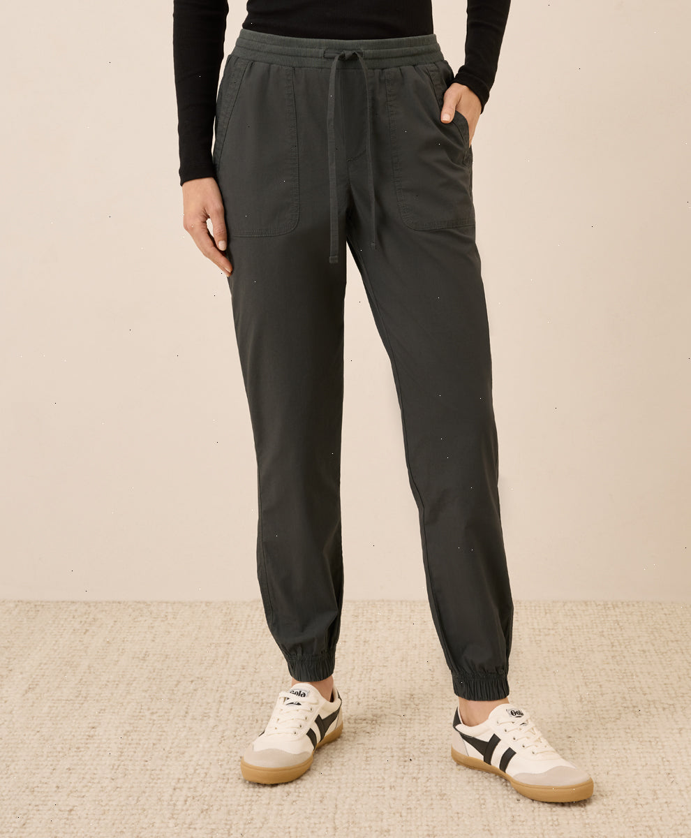 Organic Stretch Poplin Jogger