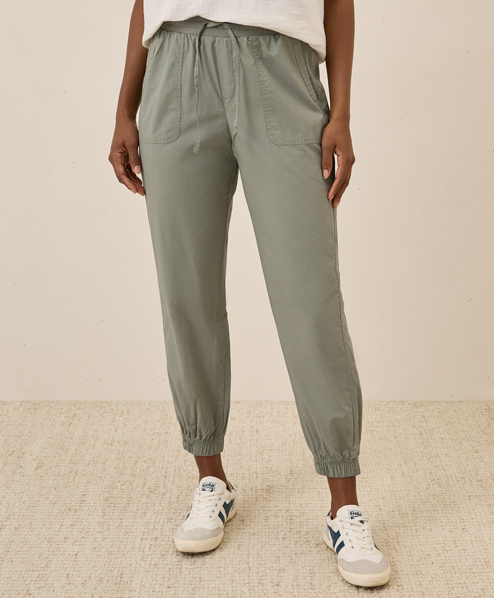 Organic Stretch Poplin Jogger