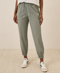 Organic Stretch Poplin Jogger