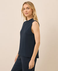 Organic Airplane Mock Neck Shell