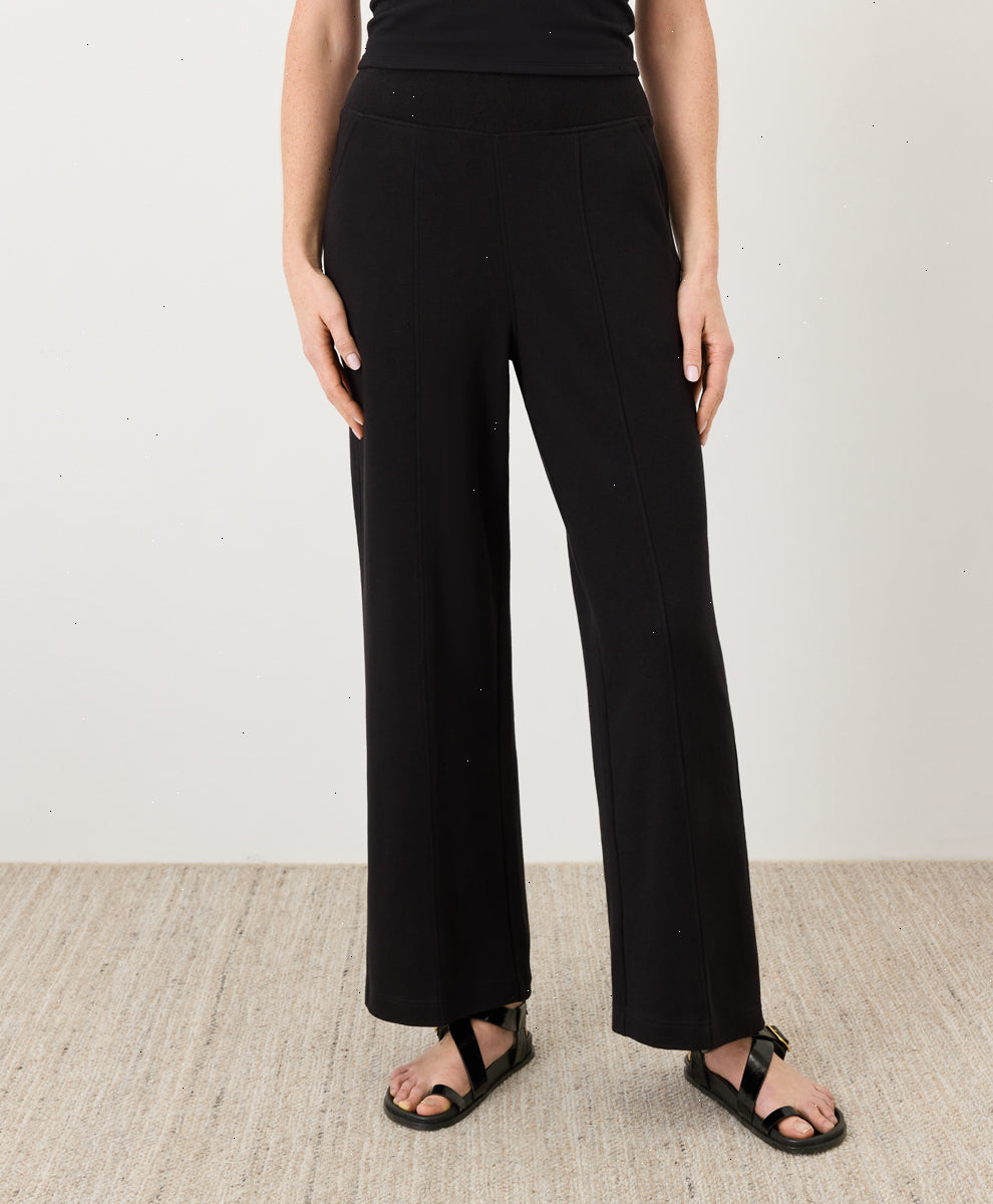 Organic Airplane Pintuck Wide Leg Pant