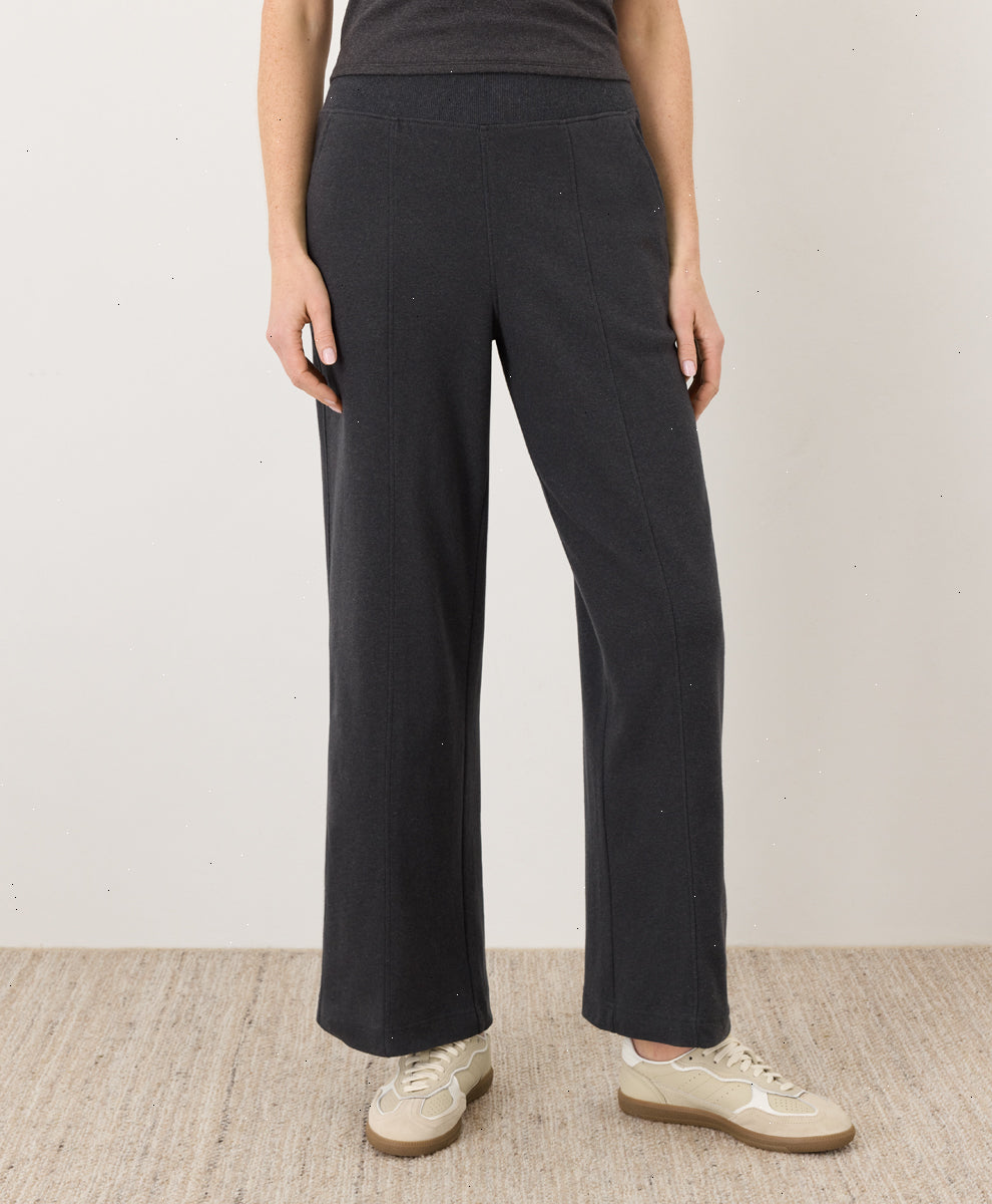Organic Airplane Pintuck Wide Leg Pant