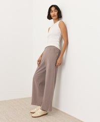 Organic Airplane Pintuck Wide Leg Pant
