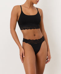 Organic Lace Waist Thong