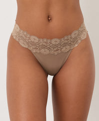 Organic Lace Waist Thong