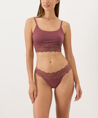 Organic Lace Waist Thong