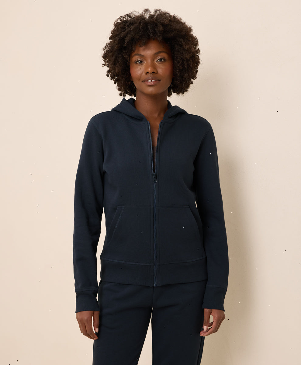 Organic Brushed Fleece Zip Hoodie