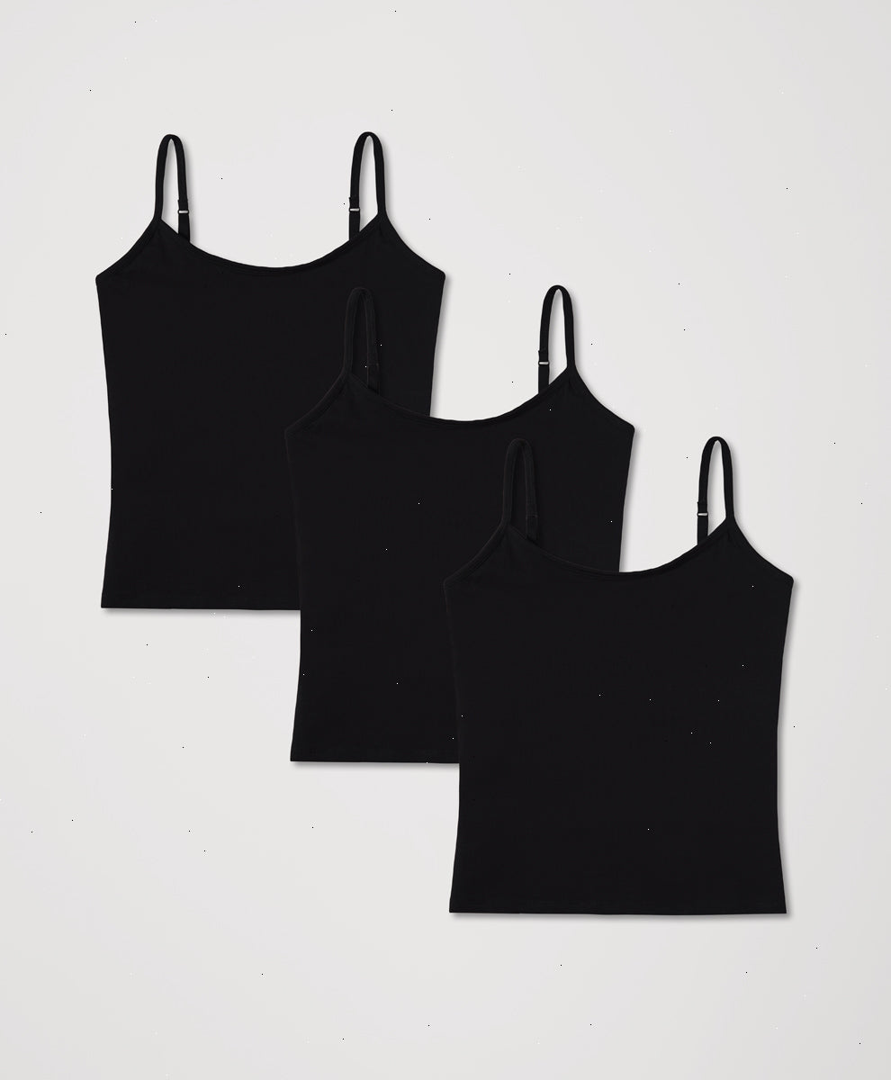 Organic Everyday Shelf Bra Cami 3-Pack