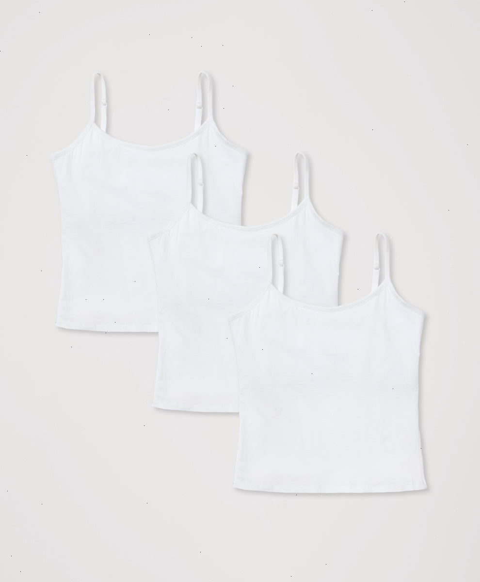 Organic Everyday Shelf Bra Cami 3-Pack
